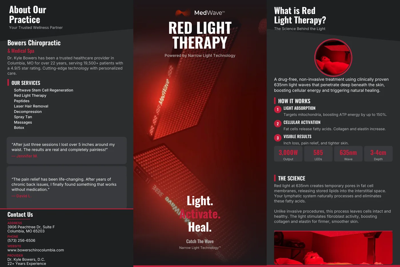 Red light wellness brochure preview